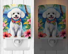 Load image into Gallery viewer, Bichon Frise Luau Ceramic Night Light