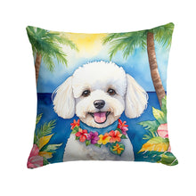 Load image into Gallery viewer, Bichon Frise Luau Throw Pillow