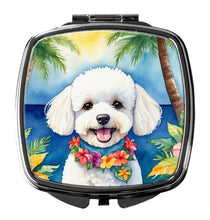 Load image into Gallery viewer, Bichon Frise Luau Compact Mirror – Stylish Purse Mirror with Artistic Covers