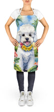 Load image into Gallery viewer, Bichon Frise Luau Apron – Artist-Designed Kitchen, BBQ &amp; Craft Apron