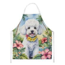Load image into Gallery viewer, Bichon Frise Luau Apron – Artist-Designed Kitchen, BBQ &amp; Craft Apron