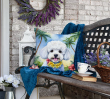 Load image into Gallery viewer, Bichon Frise Luau Throw Pillow