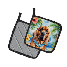 Load image into Gallery viewer, Bloodhound Luau Pot Holders - Set of 2 Decorative Kitchen Helpers | Made in the USA