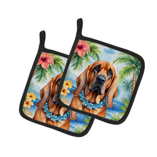 Load image into Gallery viewer, Bloodhound Luau Pot Holders - Set of 2 Decorative Kitchen Helpers | Made in the USA