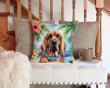 Load image into Gallery viewer, Bloodhound Luau Throw Pillow - 14x14 Decorative Pillow – Art for Your Home &amp; Patio
