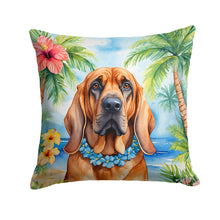 Load image into Gallery viewer, Bloodhound Luau Throw Pillow - 14x14 Decorative Pillow – Art for Your Home &amp; Patio