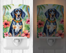 Load image into Gallery viewer, Bluetick Coonhound Luau Ceramic Night Light