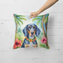 Load image into Gallery viewer, Bluetick Coonhound Luau Throw Pillow
