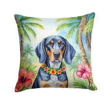 Load image into Gallery viewer, Bluetick Coonhound Luau Throw Pillow
