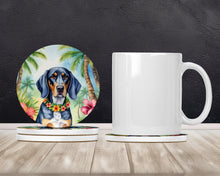 Load image into Gallery viewer, Bluetick Coonhound Luau Large Sandstone Coasters Pack of 4