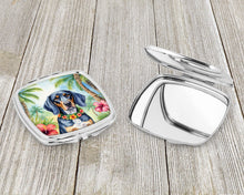 Load image into Gallery viewer, Bluetick Coonhound Luau Compact Mirror – Stylish Purse Mirror with Artistic Covers