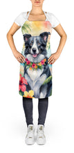 Load image into Gallery viewer, Border Collie Luau Apron – Artist-Designed Kitchen, BBQ &amp; Craft Apron