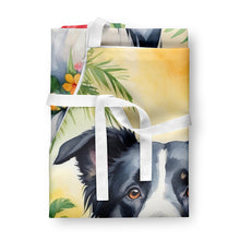 Load image into Gallery viewer, Border Collie Luau Apron – Artist-Designed Kitchen, BBQ &amp; Craft Apron