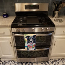 Load image into Gallery viewer, Border Collie Luau Kitchen Towel