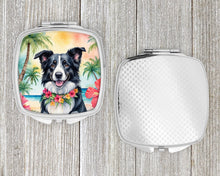 Load image into Gallery viewer, Border Collie Luau Compact Mirror – Stylish Purse Mirror with Artistic Covers