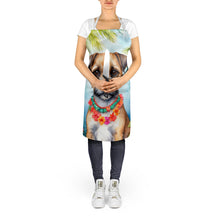 Load image into Gallery viewer, Border Terrier Luau Apron – Artist-Designed Kitchen, BBQ &amp; Craft Apron