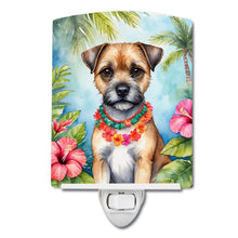 Load image into Gallery viewer, Border Terrier Luau Ceramic Night Light