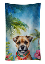 Load image into Gallery viewer, Border Terrier Luau Kitchen Towel
