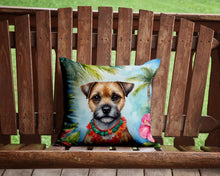 Load image into Gallery viewer, Border Terrier Luau Throw Pillow - 14x14 Decorative Pillow – Art for Your Home &amp; Patio