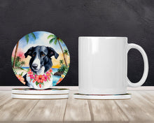 Load image into Gallery viewer, Borzoi Luau Large Sandstone Coasters Pack of 4