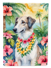 Load image into Gallery viewer, Borzoi Luau Garden Flag – Tropical Dog Decor with Hibiscus &amp; Palm Leaves