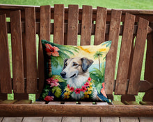 Load image into Gallery viewer, Borzoi Luau Throw Pillow - 14x14 Decorative Pillow – Art for Your Home &amp; Patio