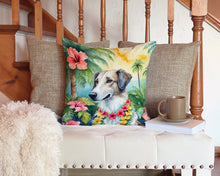 Load image into Gallery viewer, Borzoi Luau Throw Pillow - 14x14 Decorative Pillow – Art for Your Home &amp; Patio