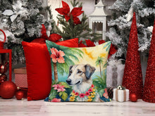 Load image into Gallery viewer, Borzoi Luau Throw Pillow - 14x14 Decorative Pillow – Art for Your Home &amp; Patio