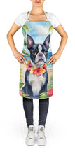Load image into Gallery viewer, Boston Terrier Luau Apron – Artist-Designed Kitchen, BBQ &amp; Craft Apron
