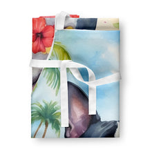 Load image into Gallery viewer, Boston Terrier Luau Apron – Artist-Designed Kitchen, BBQ &amp; Craft Apron