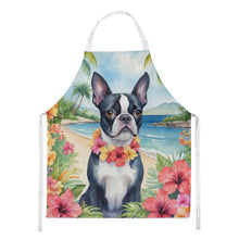 Load image into Gallery viewer, Boston Terrier Luau Apron – Artist-Designed Kitchen, BBQ &amp; Craft Apron
