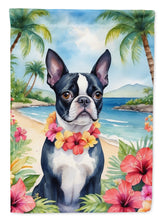 Load image into Gallery viewer, Boston Terrier Luau House Flag
