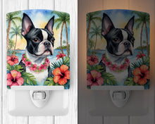 Load image into Gallery viewer, Boston Terrier Luau Ceramic Night Light