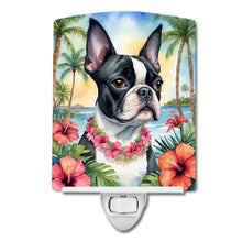 Load image into Gallery viewer, Boston Terrier Luau Ceramic Night Light