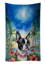 Load image into Gallery viewer, Boston Terrier Luau Kitchen Towel