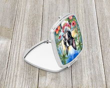 Load image into Gallery viewer, Boston Terrier Luau Compact Mirror – Stylish Purse Mirror with Artistic Covers