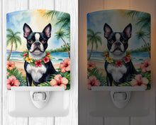 Load image into Gallery viewer, Boston Terrier Luau Ceramic Night Light