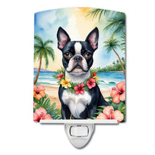 Load image into Gallery viewer, Boston Terrier Luau Ceramic Night Light