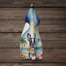 Load image into Gallery viewer, Boston Terrier Luau Kitchen Towel