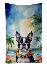 Load image into Gallery viewer, Boston Terrier Luau Kitchen Towel
