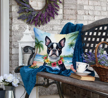 Load image into Gallery viewer, Boston Terrier Luau Throw Pillow
