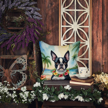 Load image into Gallery viewer, Boston Terrier Luau Throw Pillow