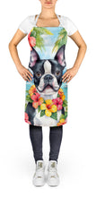 Load image into Gallery viewer, Boston Terrier Luau Apron – Artist-Designed Kitchen, BBQ &amp; Craft Apron