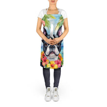 Load image into Gallery viewer, Boston Terrier Luau Apron – Artist-Designed Kitchen, BBQ &amp; Craft Apron