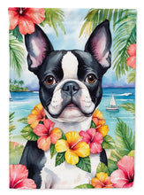 Load image into Gallery viewer, Boston Terrier Luau House Flag
