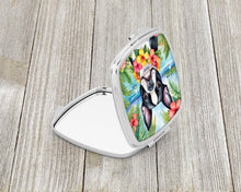 Load image into Gallery viewer, Boston Terrier Luau Compact Mirror – Stylish Purse Mirror with Artistic Covers