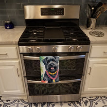 Load image into Gallery viewer, Bouvier des Flandres Luau Kitchen Towel