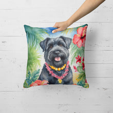 Load image into Gallery viewer, Bouvier des Flandres Luau Throw Pillow