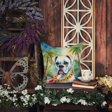 Load image into Gallery viewer, White Boxer Luau Throw Pillow - 14x14 Decorative Pillow – Art for Your Home &amp; Patio