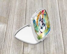 Load image into Gallery viewer, White Boxer Luau Compact Mirror – Stylish Purse Mirror with Artistic Covers
